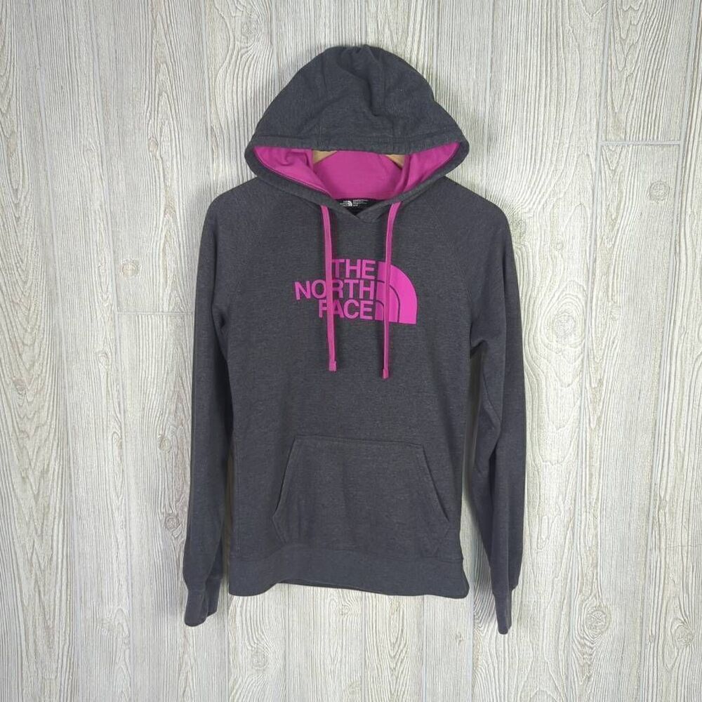 The North Face Gray and Pink Hoodie